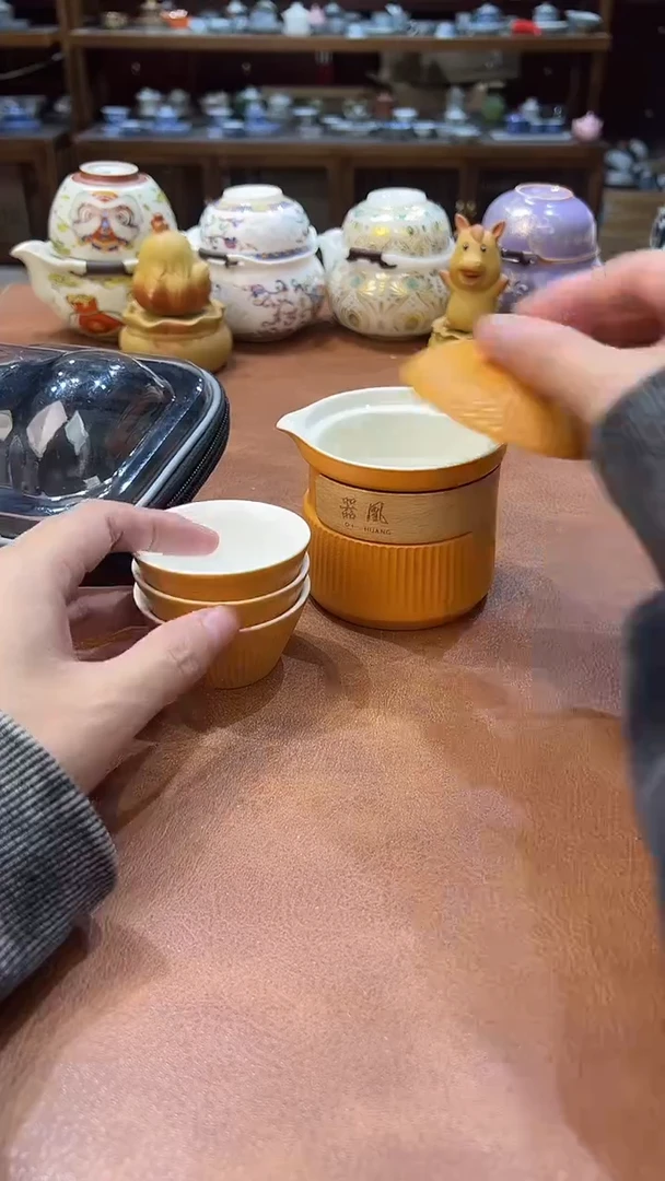 真的很便宜会开片的旅行茶具