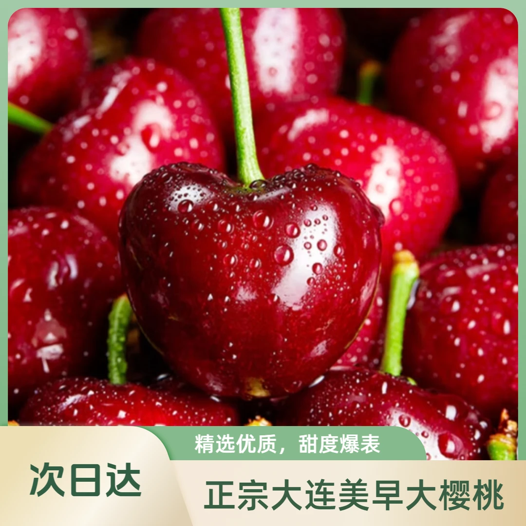 【次日达】大连美早大樱桃4J-8J【3斤礼盒装】脆甜爆汁【净重1.8斤】孕妈水果宝宝辅食美早其他品种其他品种
