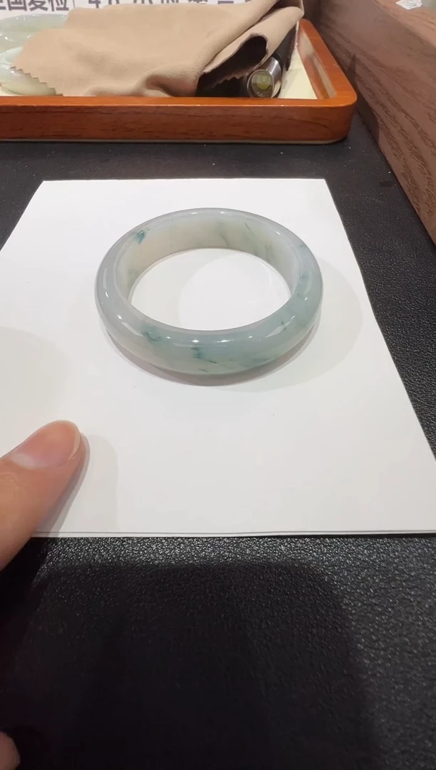 未镶嵌手镯翡翠-纯天然缅甸A货翡翠手镯-52-53mm400号