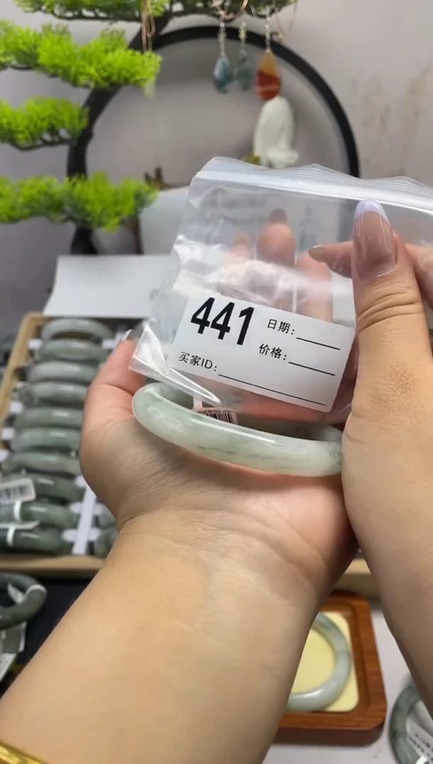 石英质玉（天山翠）手镯未镶嵌441