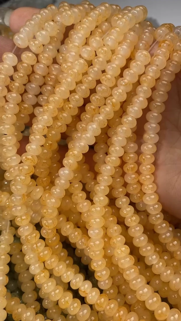 玻璃3003卡6算盘珠拉丝款150颗香槟色