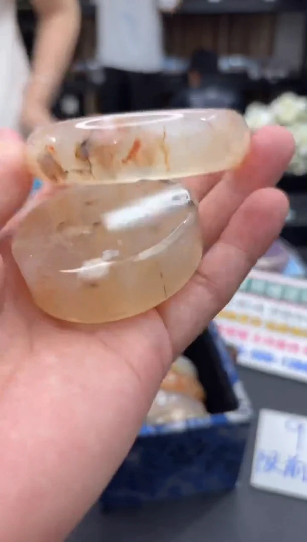 未镶嵌手镯石英质玉614(59圈赠送镯心)