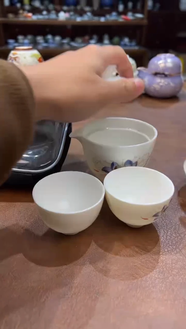 真的很便宜超好看会开片的旅行茶具
