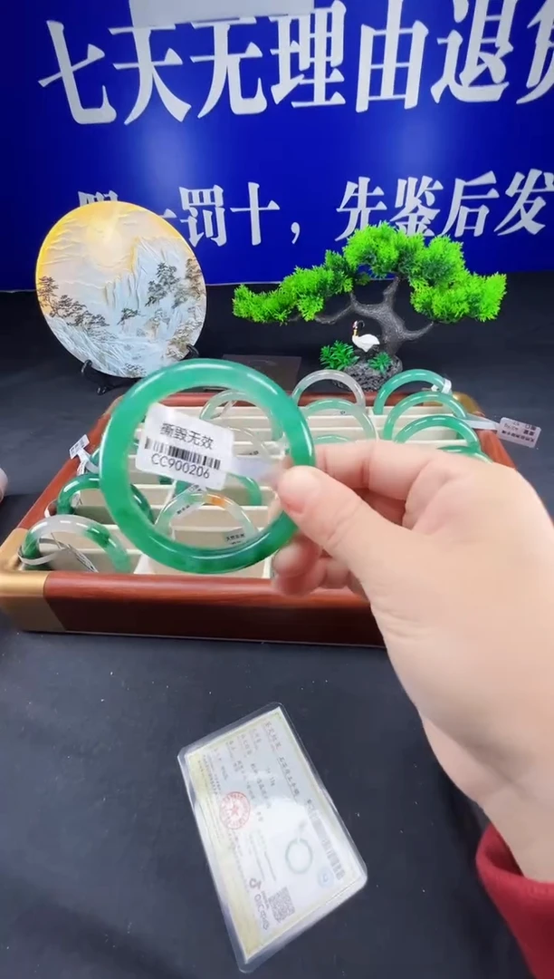 未镶嵌手镯石英质玉（非洲翠）真品上等纯天然非洲翠玉手镯