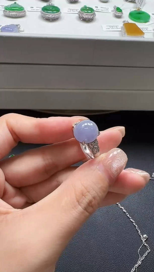 18K金镶嵌戒指翡翠KXHM1108-001