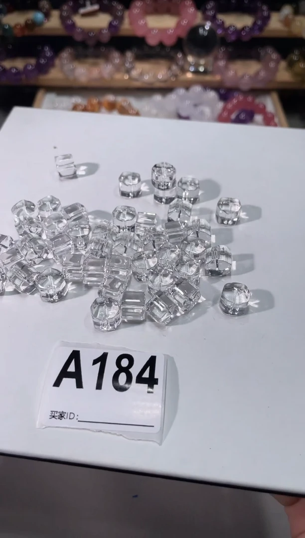 水晶手链未镶嵌A184白水晶方糖多样性发一
