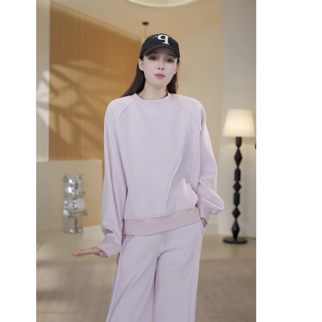 【L.L精选专柜品质】2025秋冬加绒新款时尚洋气百搭休闲宽松套装