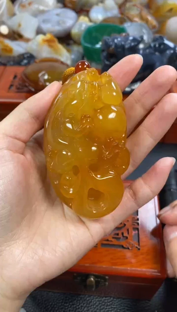 未镶嵌手把玛瑙/玉髓豆*豆1