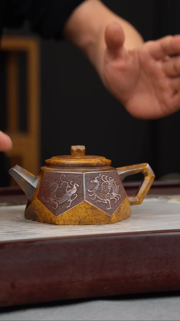 【闪购商品】紫砂茶壶龙骨金砂 钻石 四大神兽