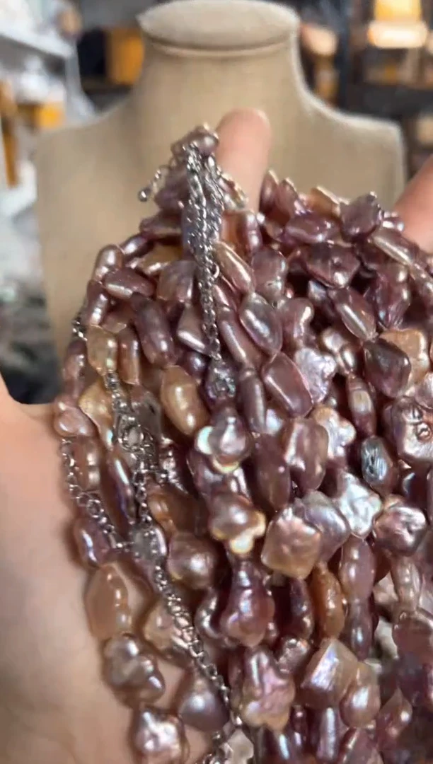 未镶嵌淡水珍珠珠宝奇石VF项链一条