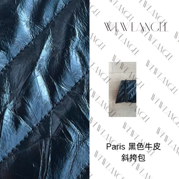 WEWEANGEL/黑色牛皮女士单肩包