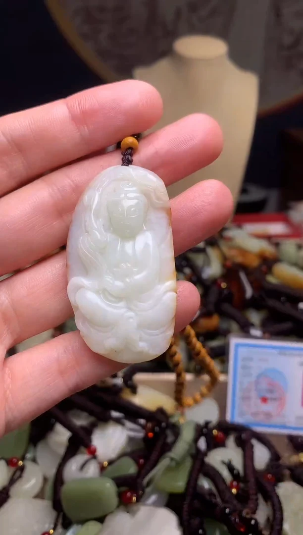 颈饰未镶嵌和田玉新疆料青海料清水和田玉吊坠