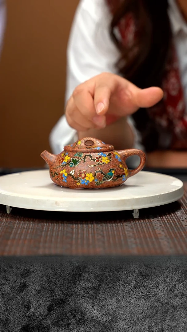 【闪购商品】紫砂茶壶珐琅 满瓢QMJ