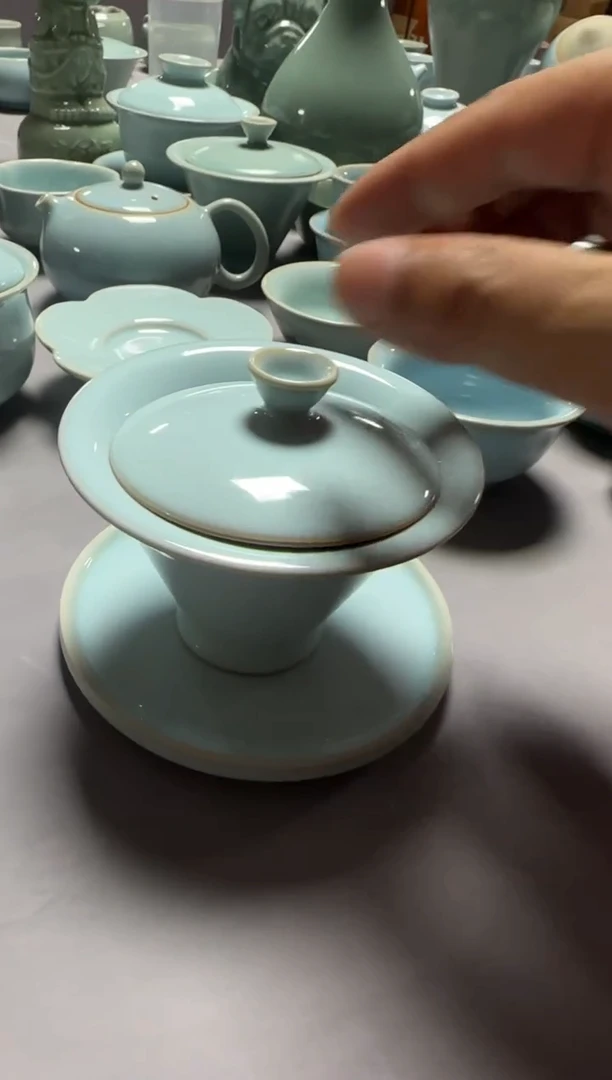 汝瓷平顶山汝瓷产品   两才天青斗笠