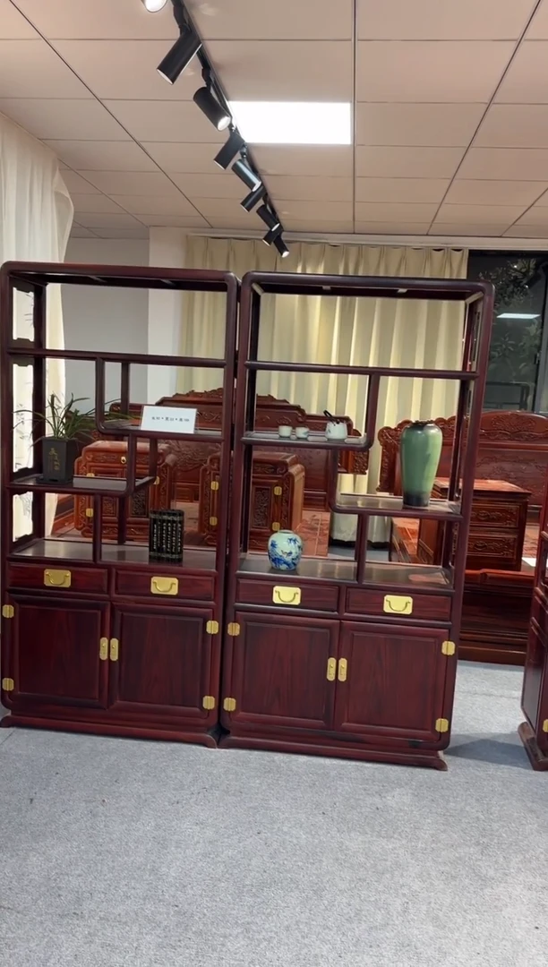 黑酸枝木类家具信*185单个博古架