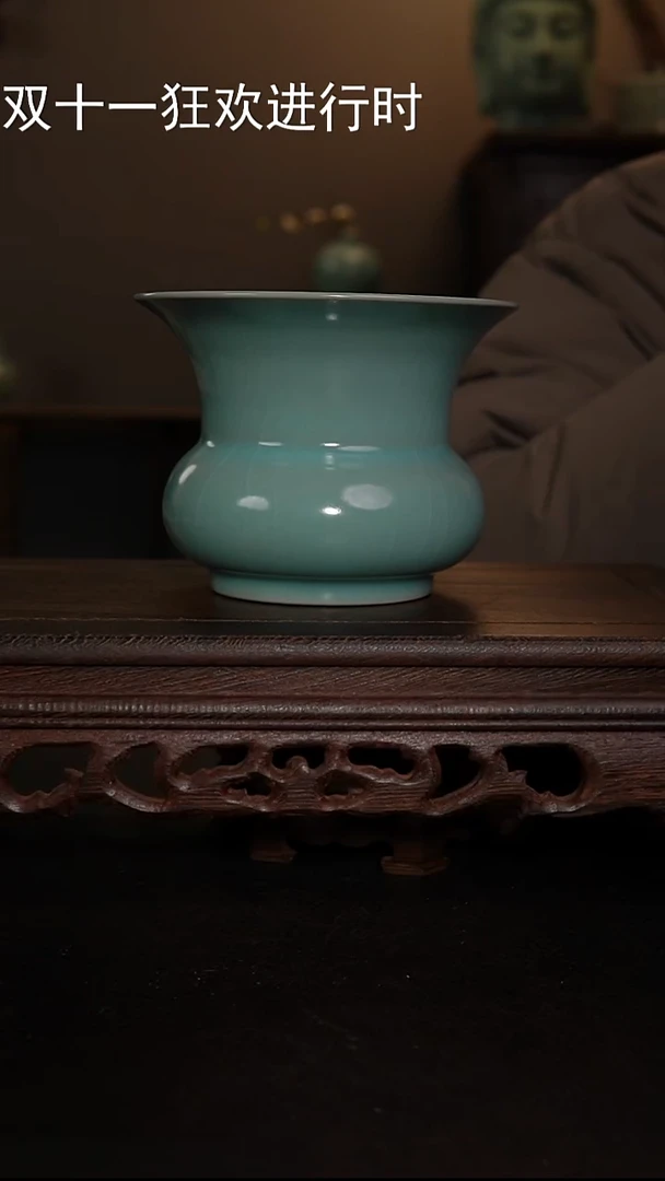 摆件瓷仿古手工渣斗