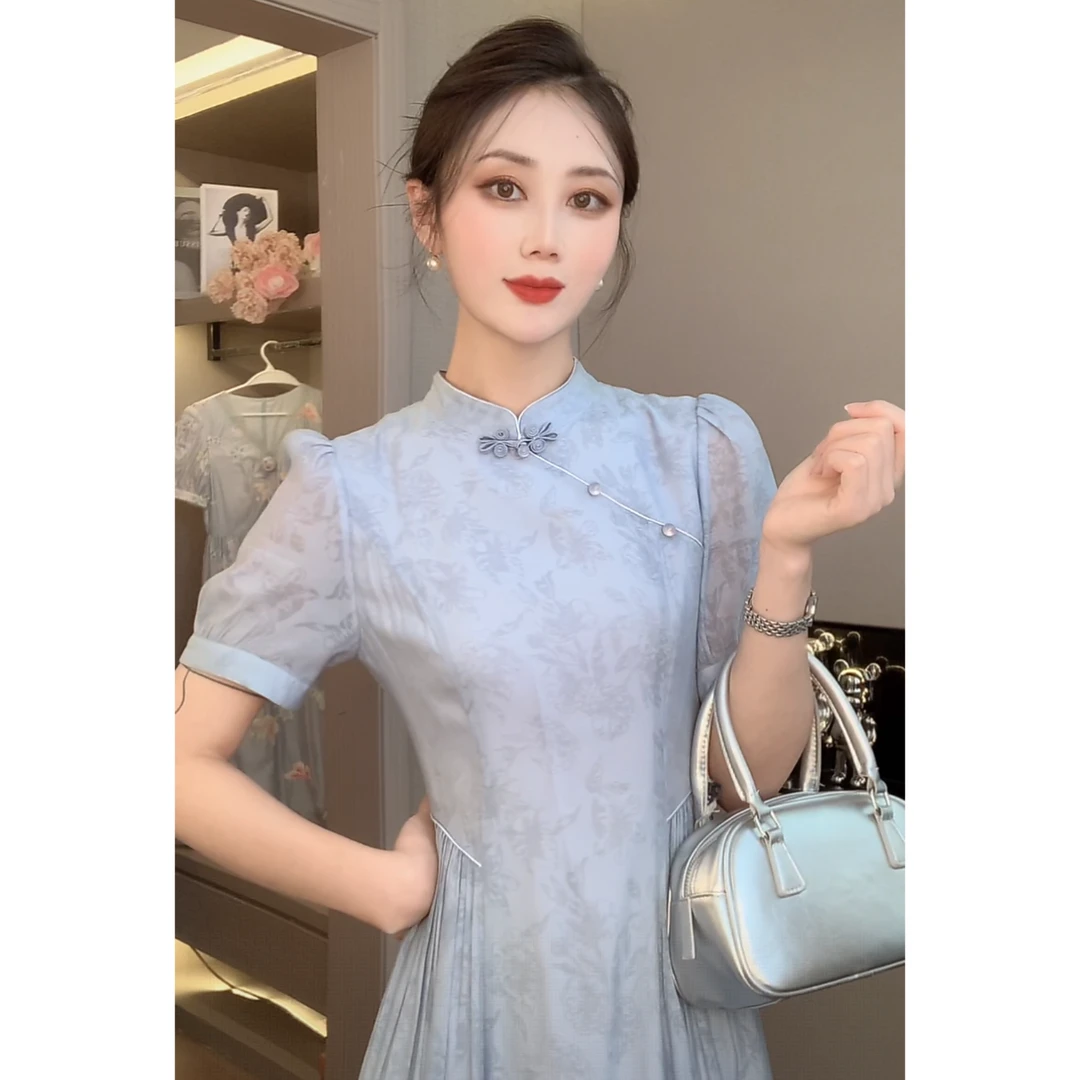 【CICI&GERTCOREL】万物生  粘胶纤维新中式盘扣连衣裙CC242L1121