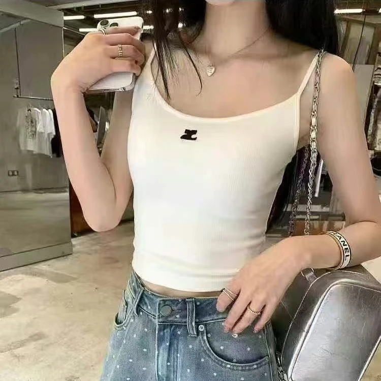 DA6681设计感辣妹小吊带背心女打底内搭外穿短款针织上衣显瘦美背