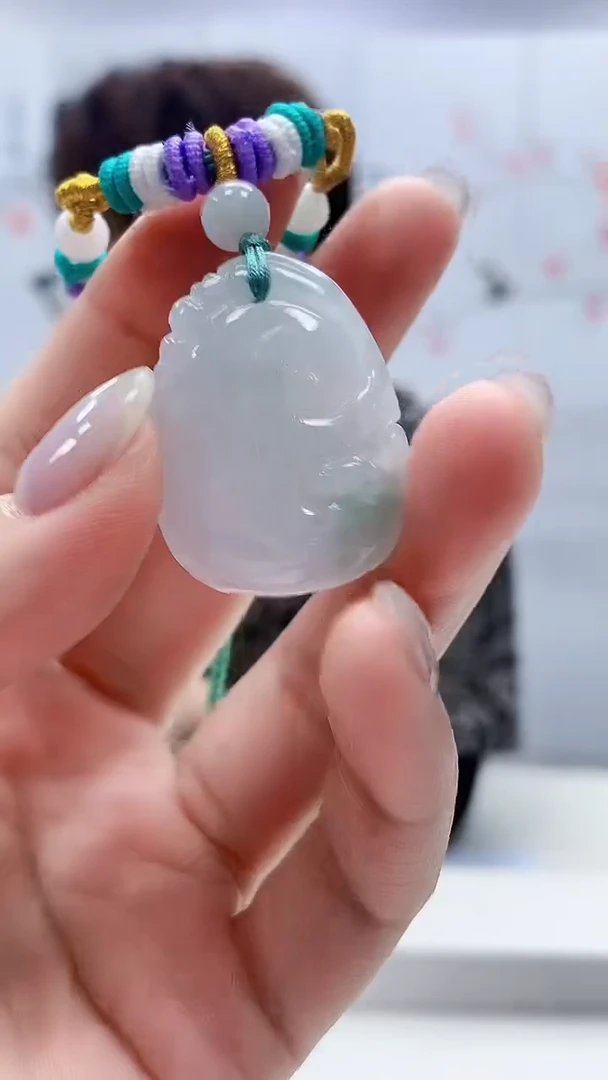 翡翠未镶嵌颈饰5159lr-jj挂件85