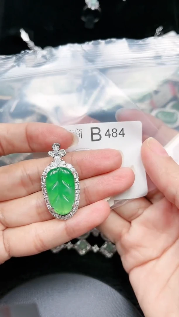 【闪购商品】翡翠颈饰未镶嵌赠皮绳484