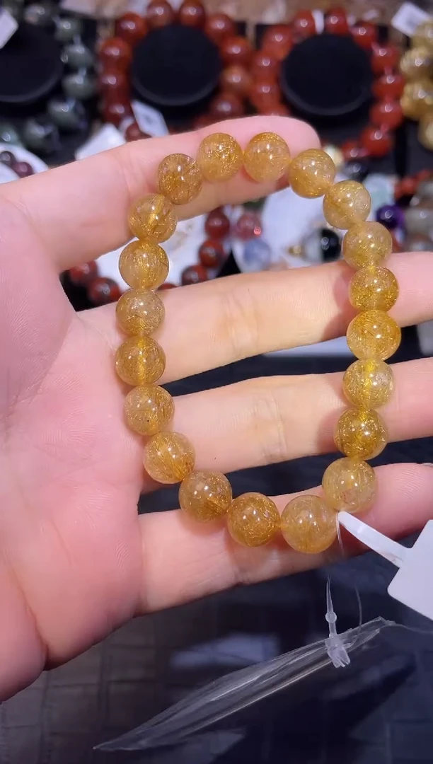 未镶嵌手链水晶金发晶单圈手链A10