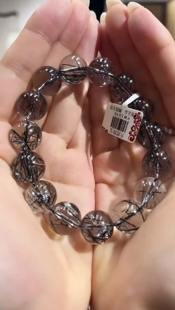 【闪购商品】水晶手串未镶嵌YW1046黑发晶手链14+