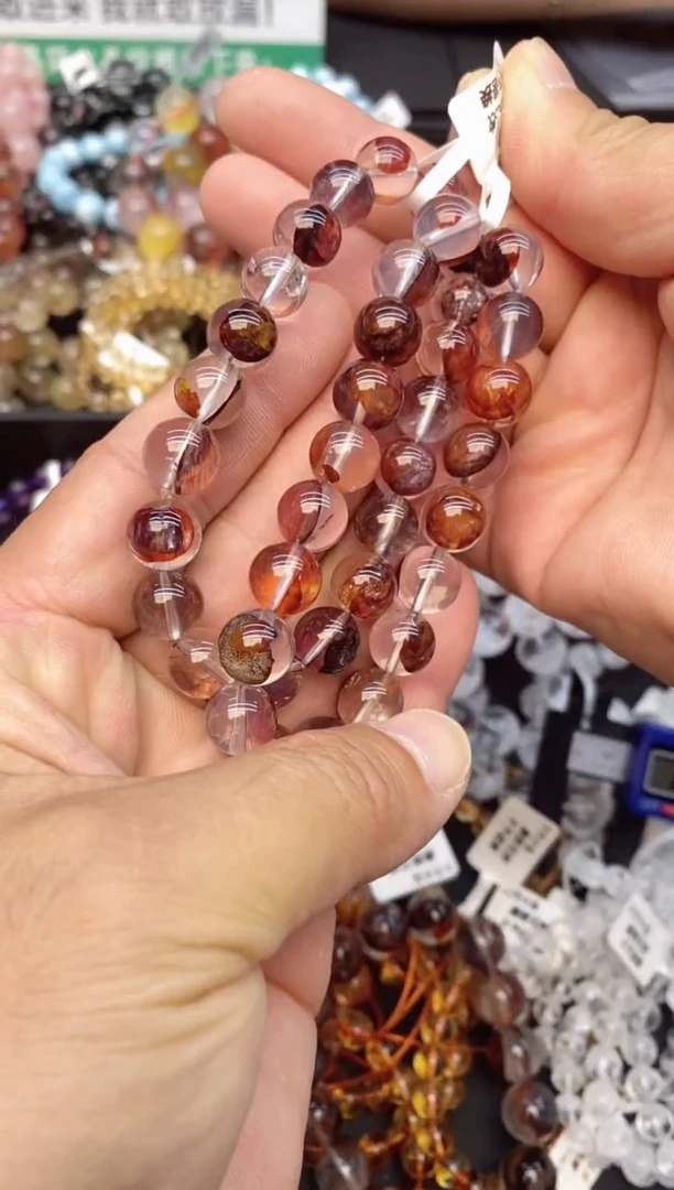 水晶手串未镶嵌23胶花10mm  多样性发其一