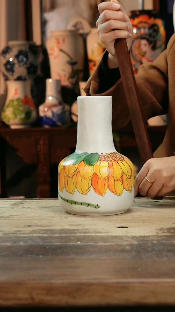 【闪购商品】瓷片景德镇纯手工釉下彩精品花瓶