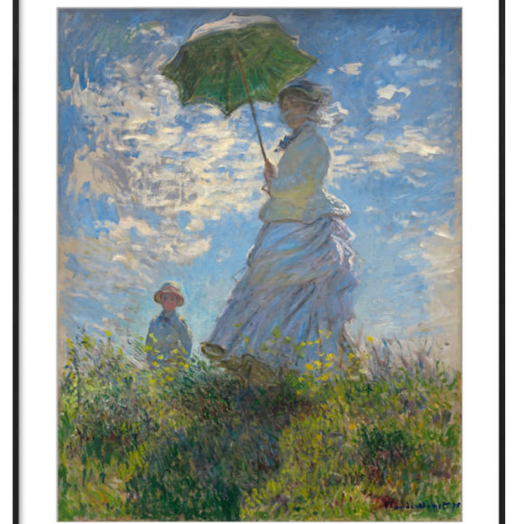 《撑洋伞的女子》装饰画