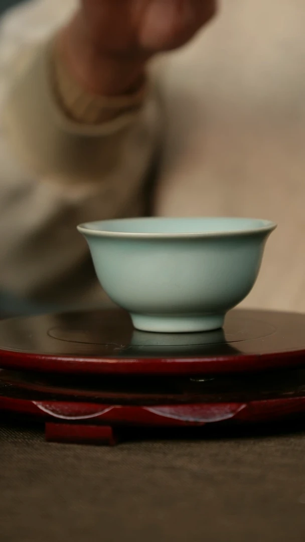 全品 压手杯 支钉烧 仿古釉