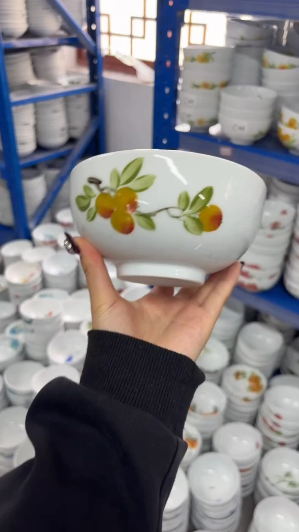 瓷片景德镇高温陶瓷食品级手绘釉中彩-小罗汉碗