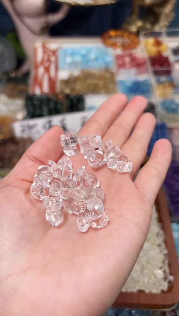【闪购商品】水晶手串未镶嵌白水晶kt猫一个约卡11