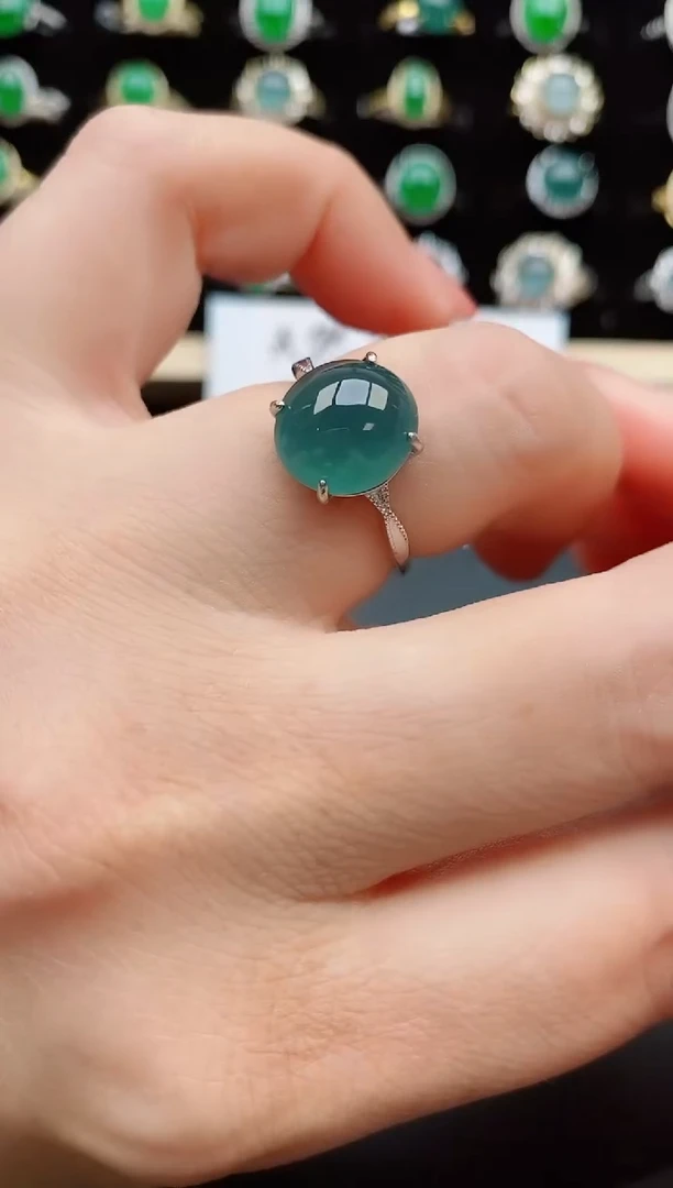 【闪购商品】翡翠戒指银S925镶嵌11111
