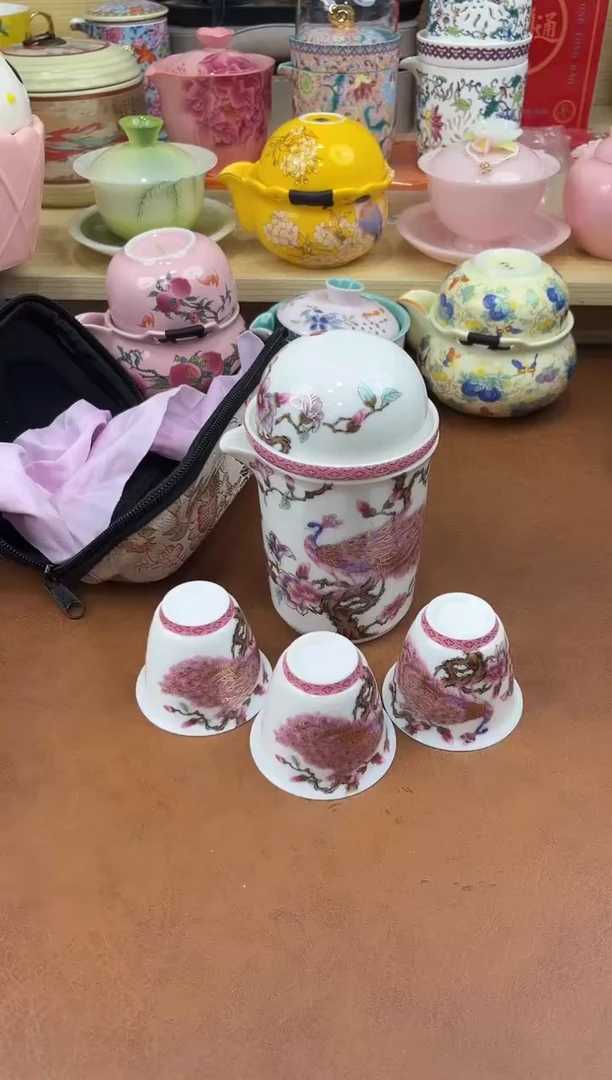陶陶瓷茶具摆件旅行套组