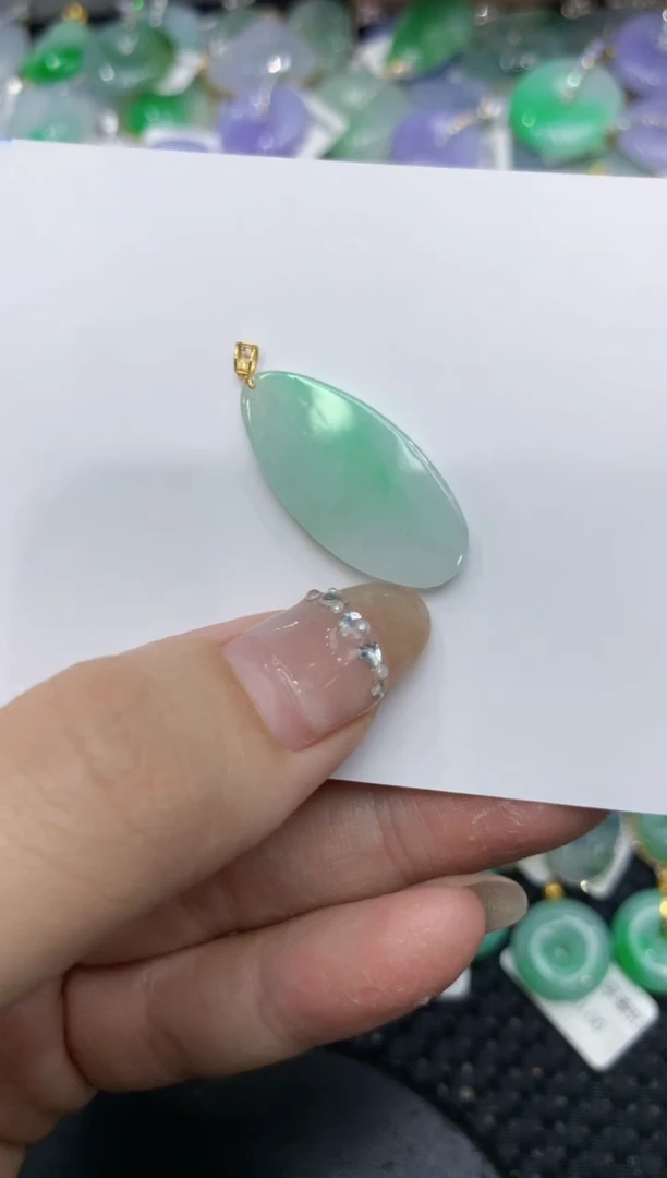 【闪购商品】翡翠颈饰18K金镶嵌222222222