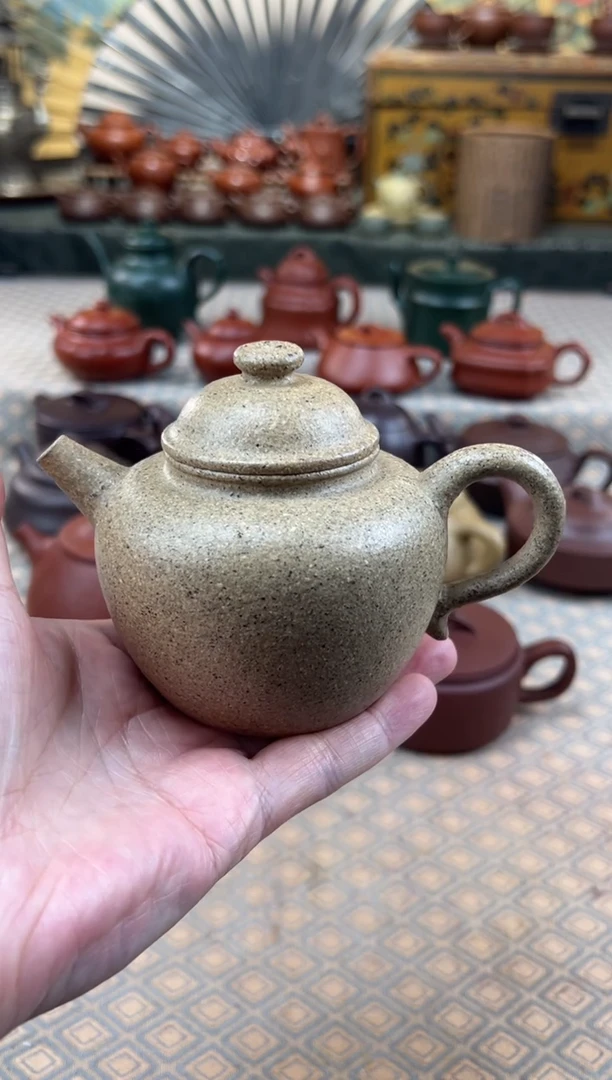 茶壶紫砂龙背淘沙大彬圈钮壶230CC