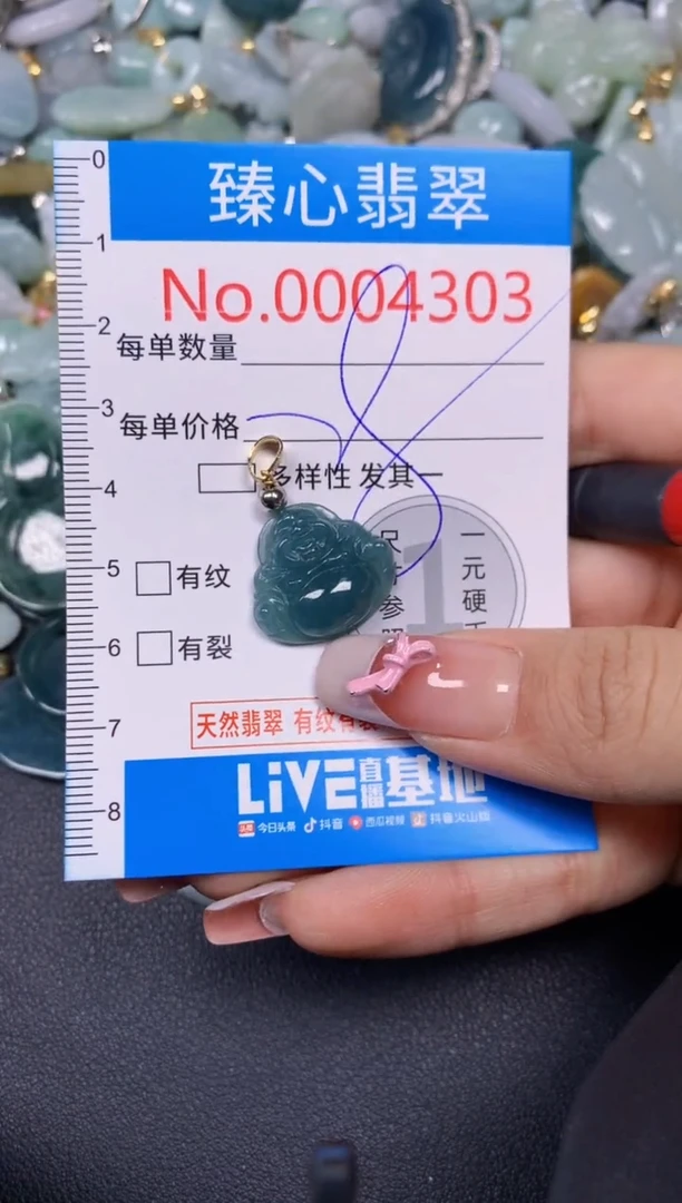 【闪购商品】翡翠颈饰未镶嵌含绳0004303