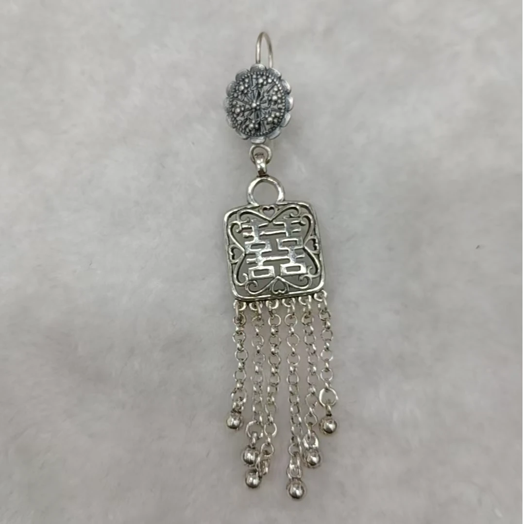 925银耳饰 0121-022喜来乐耳饰（单只） 时尚个性小众款纯银耳坠