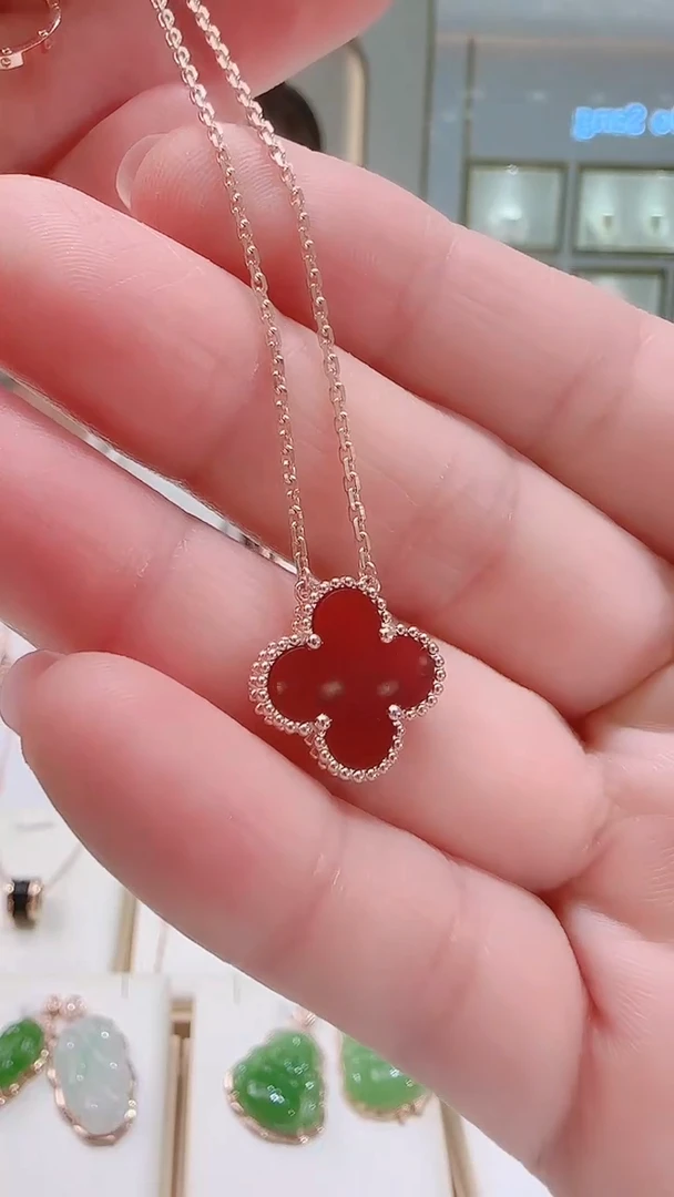 【闪购商品】玛瑙/玉髓套链18K金镶嵌18K金套链