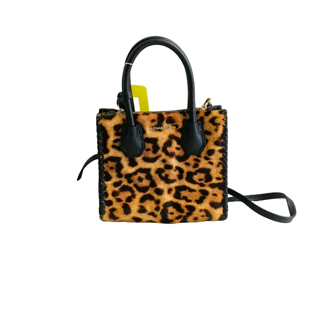 95新 COACH/蔻驰 mk 豹纹手提包 a030533