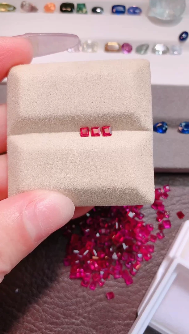 裸石红宝石天然0.45ct 3p