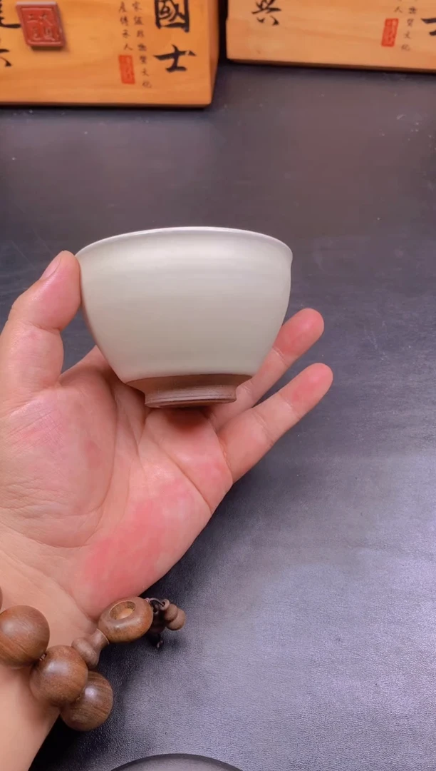 茶盏白贝束口 精美主人杯