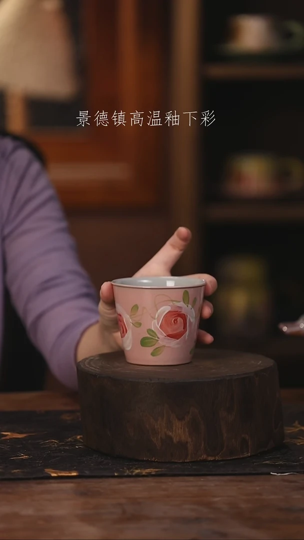 陶瓷景德镇高温釉下手绘陶瓷@L615@