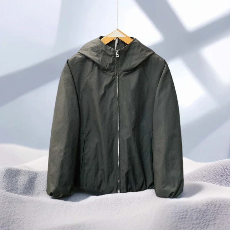 简约百搭连帽夹克外套男潮流痞帅秋装上衣2025秋季新款男装衣服潮