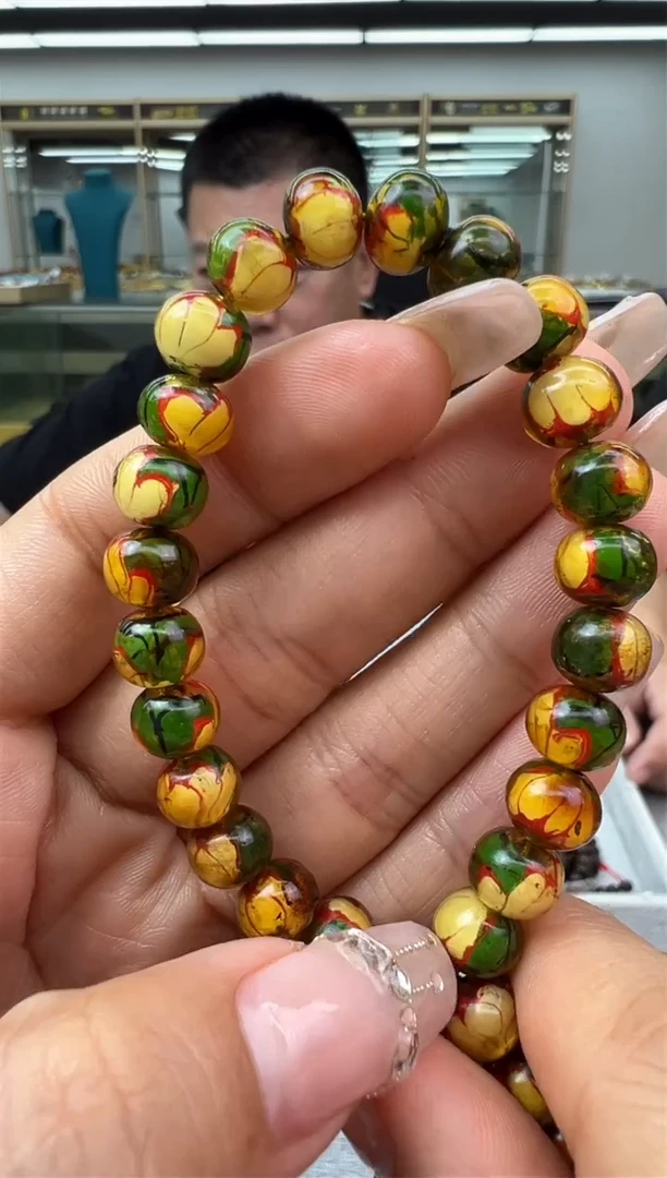 【闪购商品】琥珀手链未镶嵌42秒拍号8mm