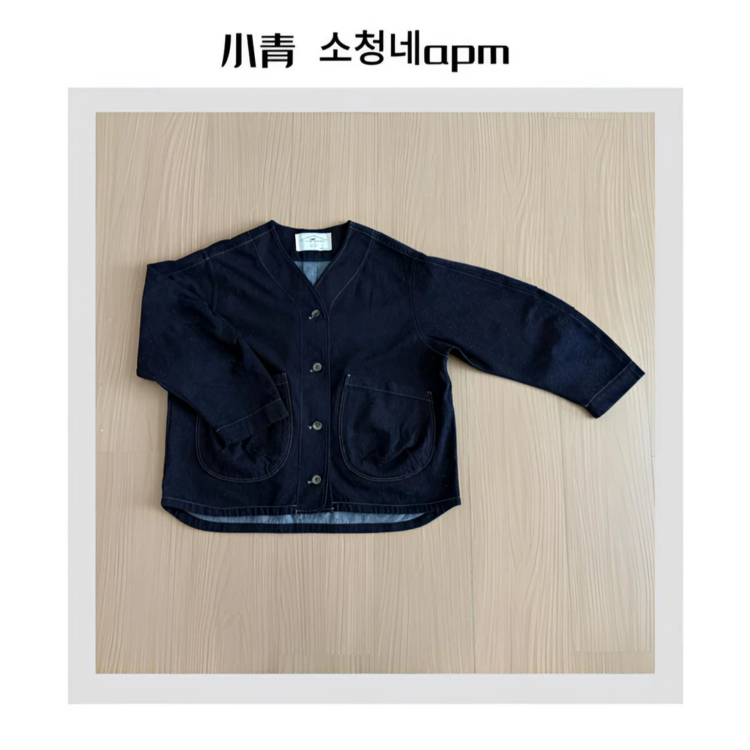 韩国东大门 蝴蝶结/明线雪花点点大口袋外套