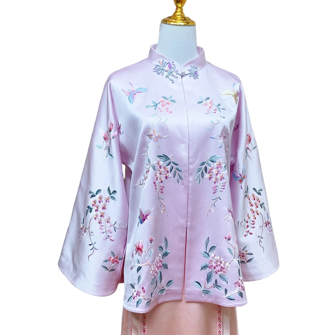 【阅聆】真丝手工苏绣国风太太服