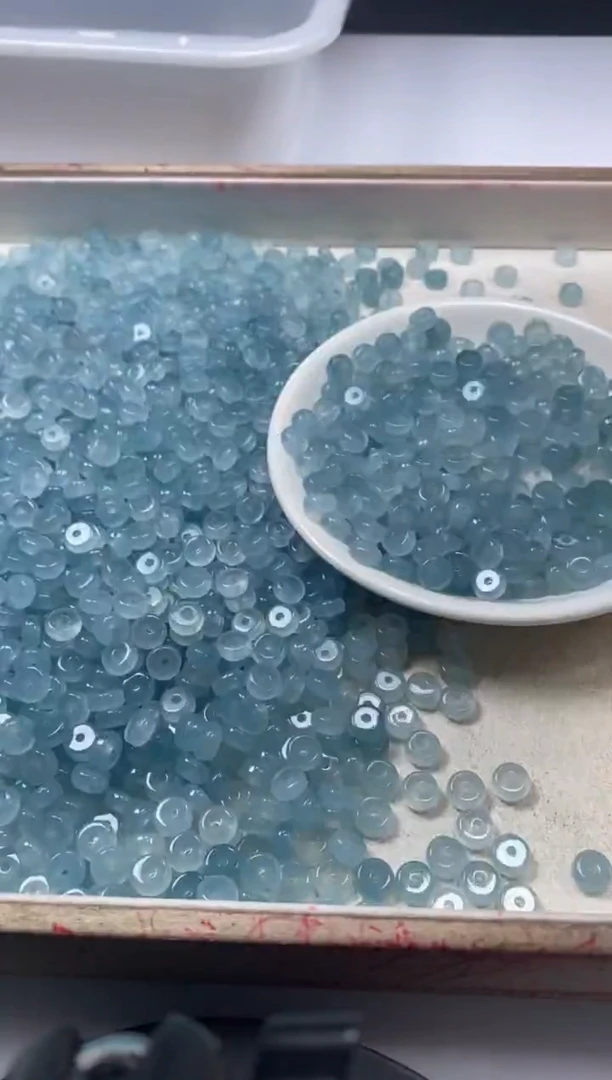 【闪购商品】玛瑙/玉髓颈饰未镶嵌w798冰川蓝玛瑙隔片8*3mm*30颗