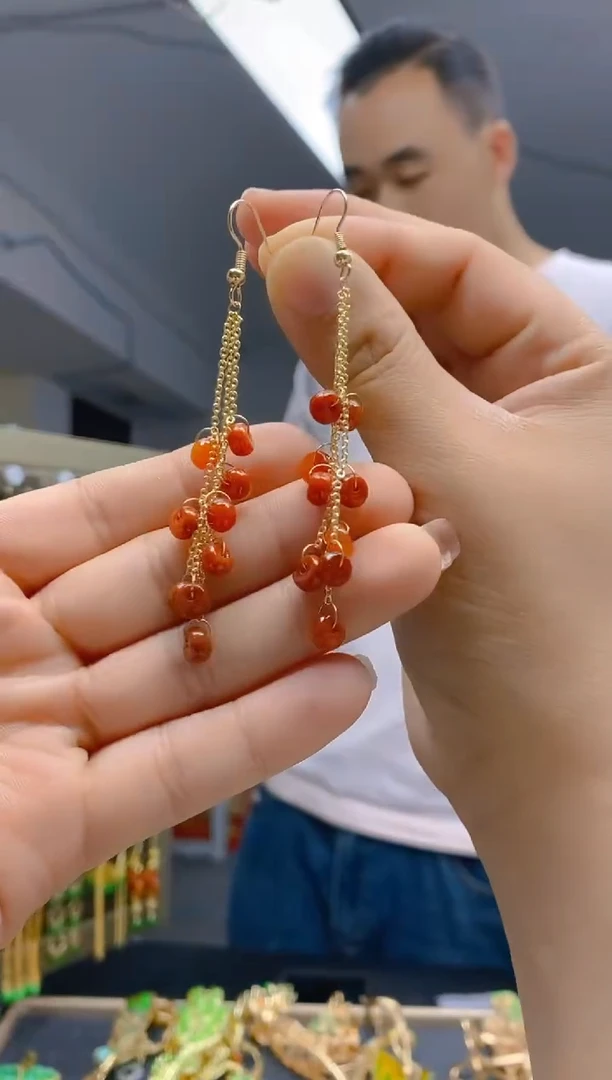 【闪购商品】翡翠耳饰合金0268翡翠耳钩