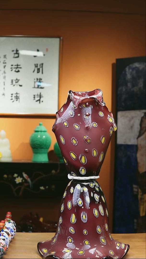 手工艺品琉璃紫色连衣裙